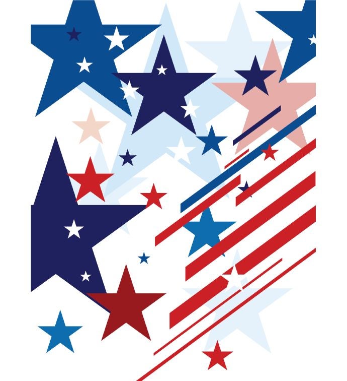Patriotic Stars Greeting Card