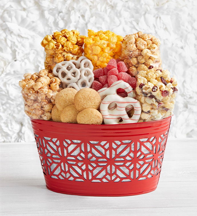 Popped Through The Heart Gift Basket