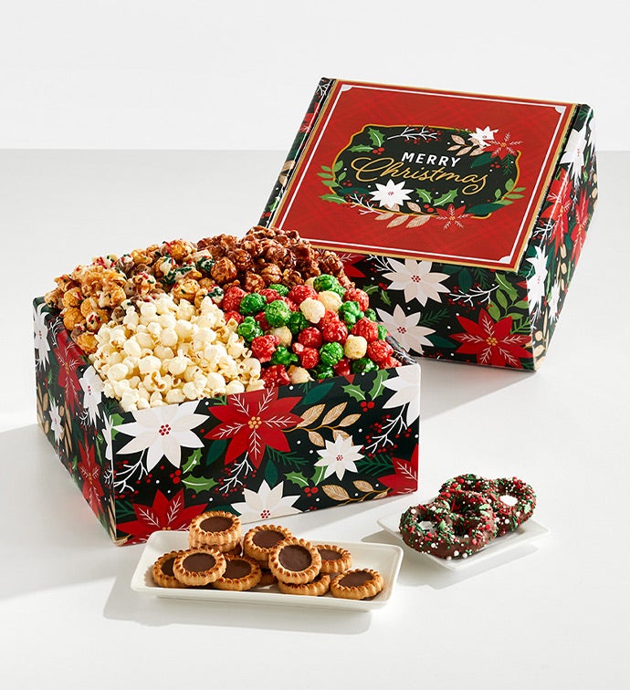 Merry Christmas Gift Popcorn Gift Box, Christmas Gifts by The Popcorn Factory