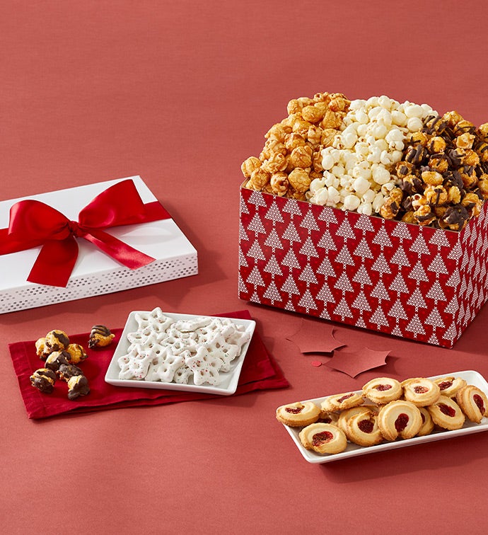 Happy Holidays Incredible Gift Popcorn Gift Box, Christmas Gifts by The Popcorn Factory
