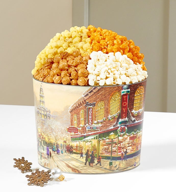 Thomas Kinkade A Christmas 2 Gallon 4 Flavor Popcorn Tin