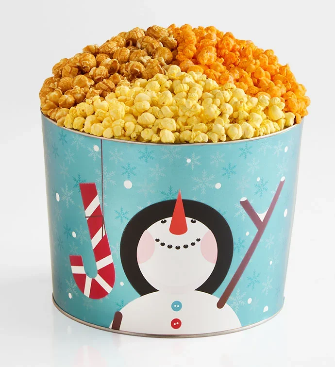 Winter Delight 2 Gallon 3 Flavor Popcorn Tin