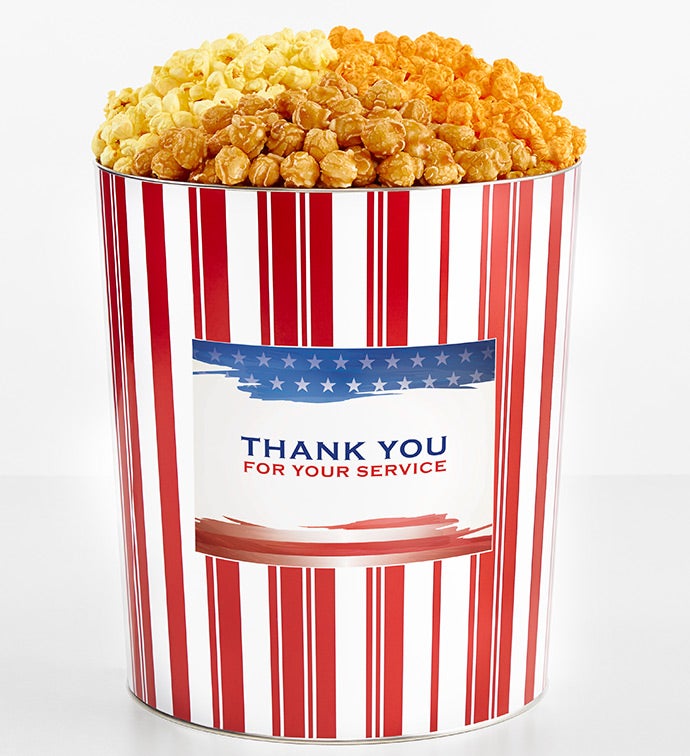 3.5 Gallon Popcorn Tin 3-Flavor, Thank you Gifts by The Popcorn Factory