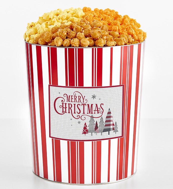 3.5 Gallon Popcorn Tin 3-Flavor, Christmas Gifts by The Popcorn Factory