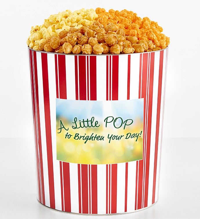 3.5 Gallon Popcorn Tin 3-Flavor, Thinking of You Gifts by The Popcorn Factory