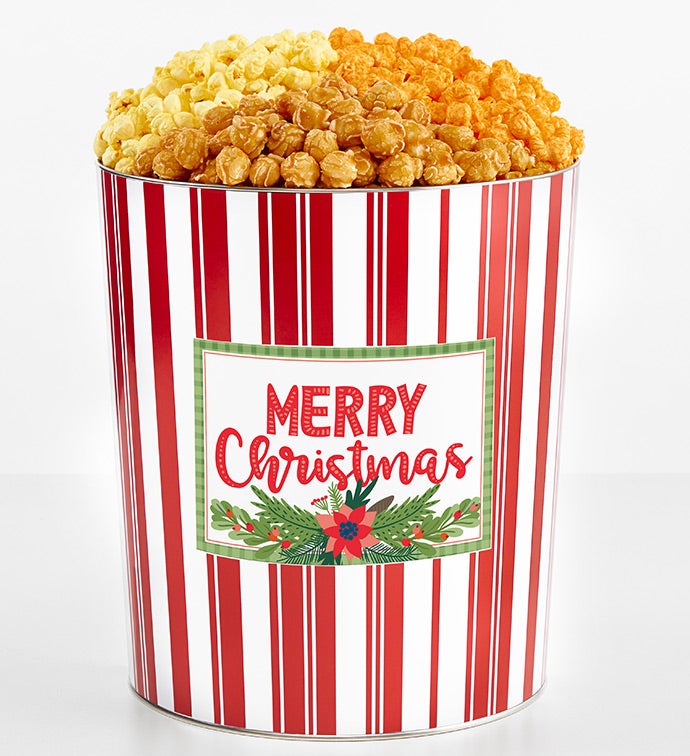 3.5 Gallon Popcorn Tin 3-Flavor, Christmas Gifts by The Popcorn Factory