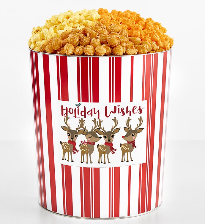 3.5 Gallon Popcorn Tin 3-Flavor, Christmas Gifts by The Popcorn Factory