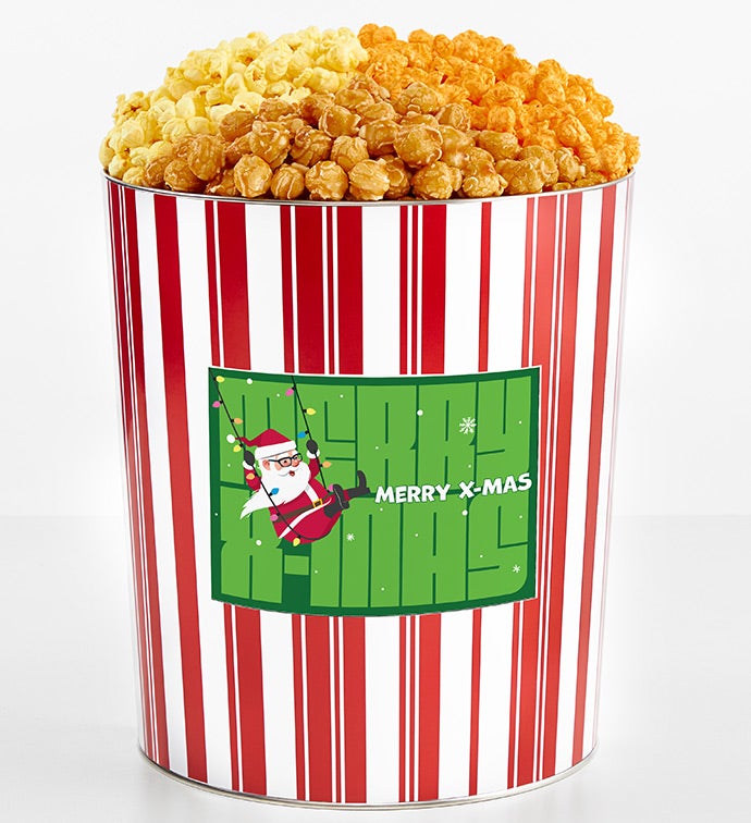 3.5 Gallon Popcorn Tin 3-Flavor, Christmas Gifts by The Popcorn Factory