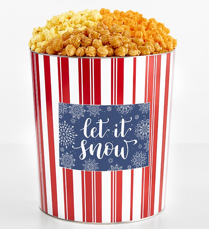 3.5 Gallon Popcorn Tin 3-Flavor, Christmas Gifts by The Popcorn Factory