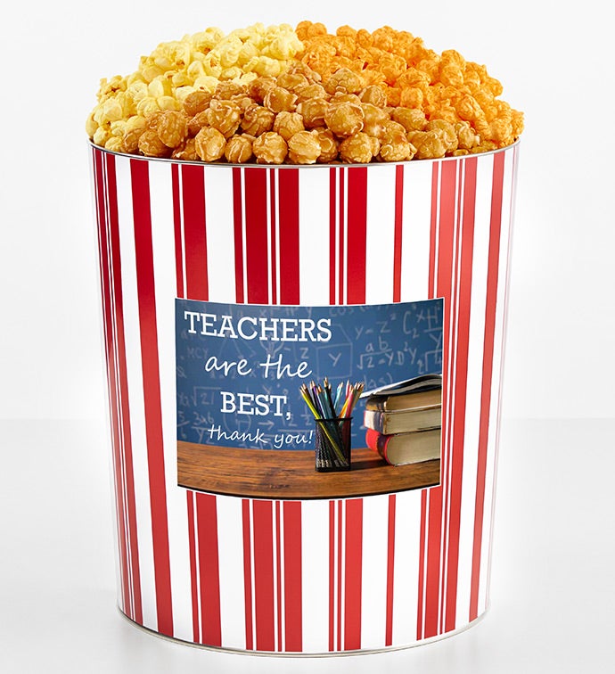 3.5 Gallon Popcorn Tin 3-Flavor, Thank you Gifts by The Popcorn Factory