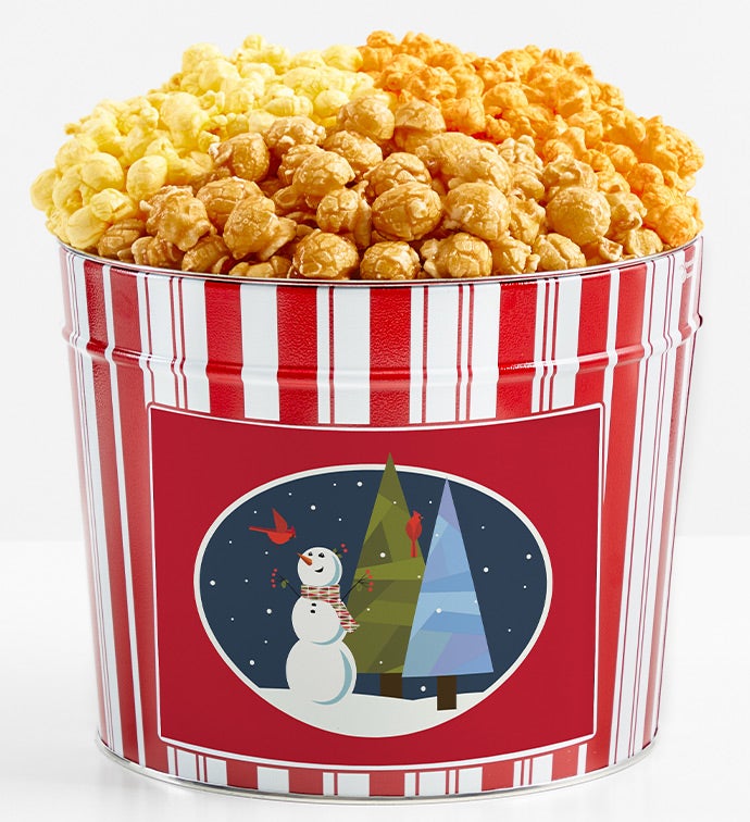 1.75 Gallon Retro Popcorn Tin 3-Flavor, Thinking of You Gifts by The Popcorn Factory