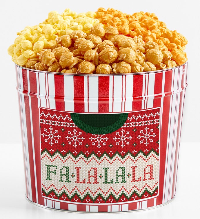 1.75 Gallon Retro Popcorn Tin 3-Flavor, Christmas Gifts by The Popcorn Factory