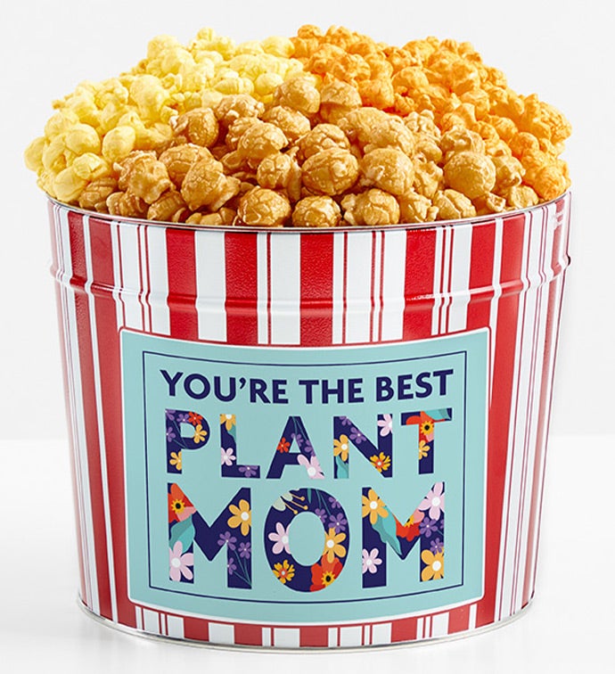 1.75 Gallon Retro Popcorn Tin 3-Flavor, Thank you Gifts by The Popcorn Factory