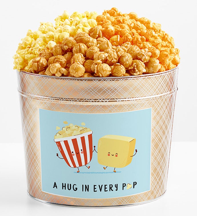 1.75 Gallon Gold Popcorn Tin 3-Flavor, Thinking of You Gifts by The Popcorn Factory