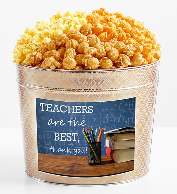1.75 Gallon Popcorn Tin 3-Flavor, Thank you Gifts by The Popcorn Factory