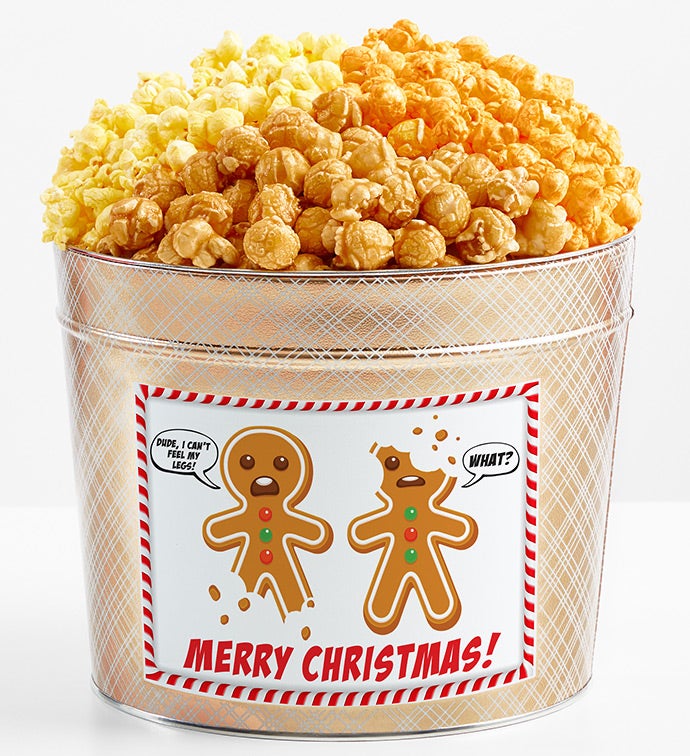 1.75 Gallon Gold Popcorn Tin 3-Flavor, Christmas Gifts by The Popcorn Factory