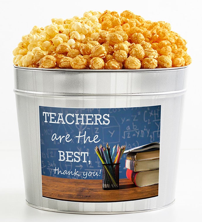 1.75 Gallon Popcorn Tin 3-Flavor, Thank you Gifts by The Popcorn Factory